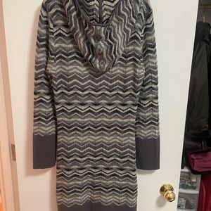 Prana Meryl Chevron Hooded Sweater Dress Size XL